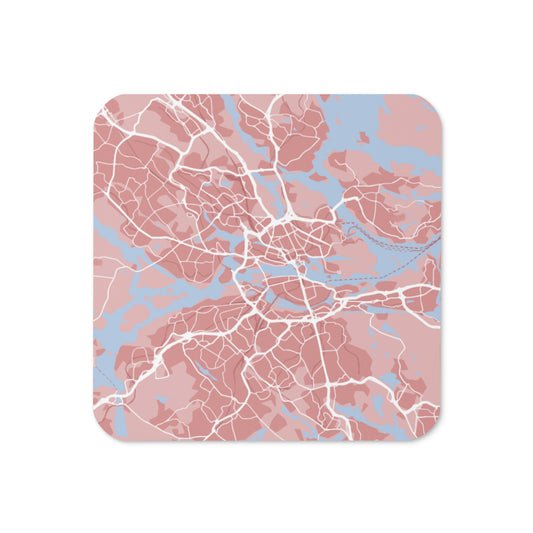 Map of Stockholm, Sweden - Cork-back coaster