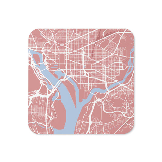 Map of Washington DC, USA - Cork-back coaster