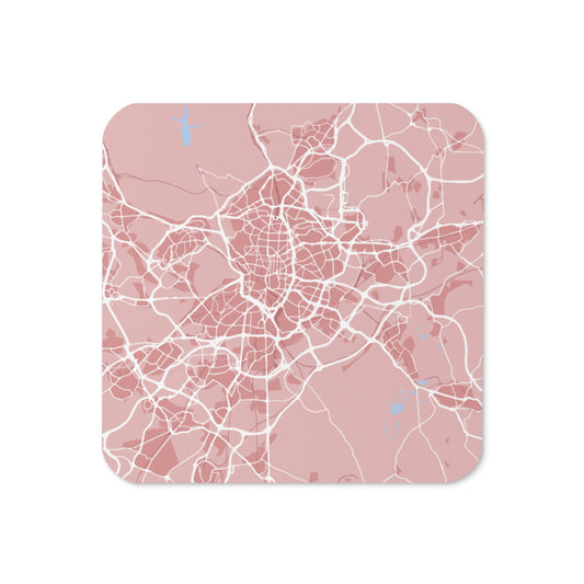 Map of Madrid, Spain - Cork-back coaster