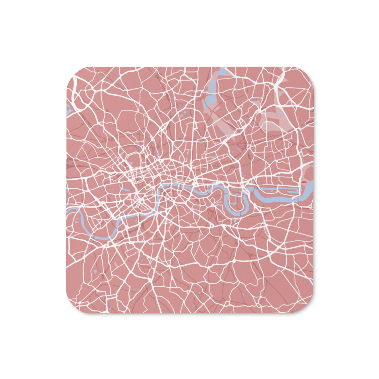 Map of London, England - Cork-back coaster