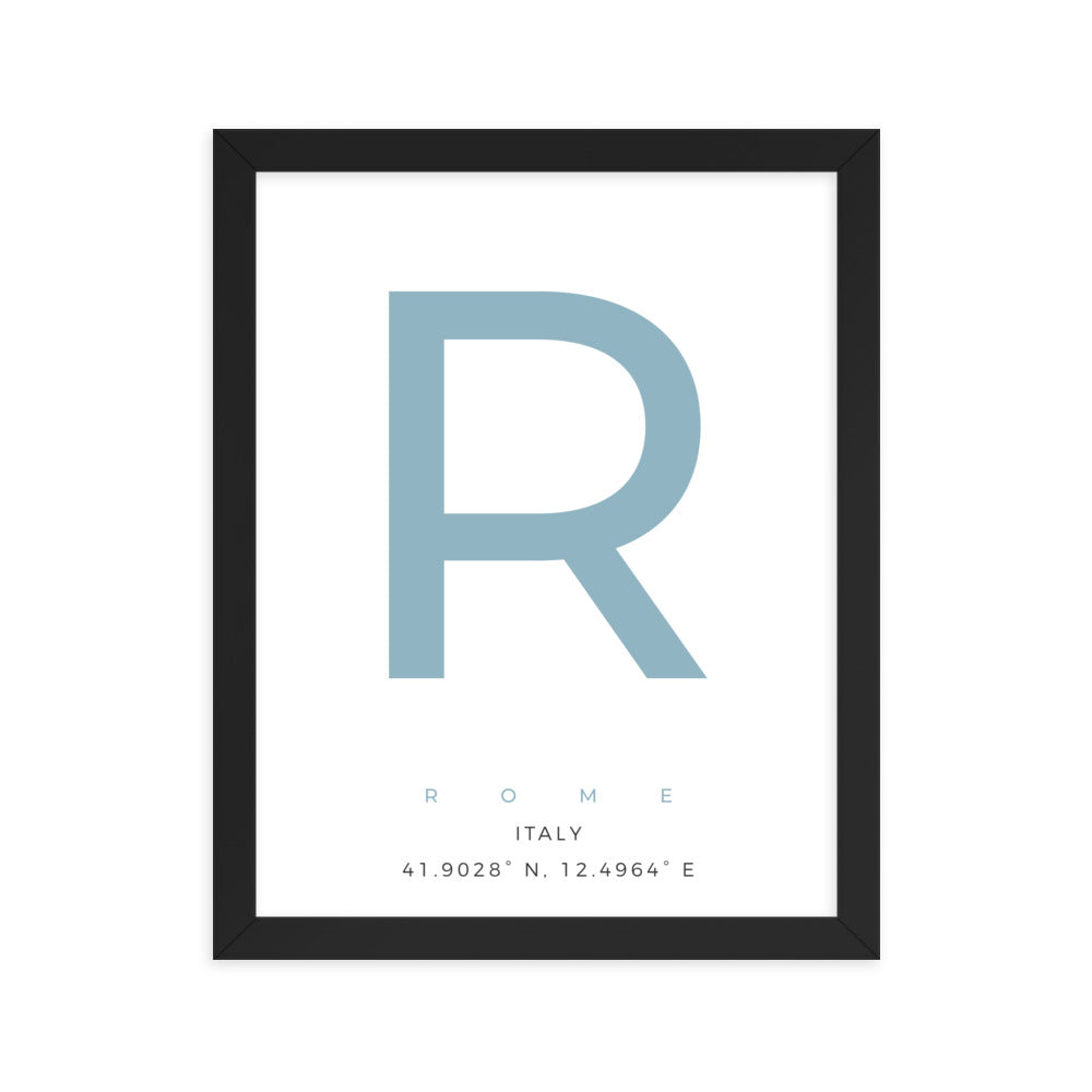 R for Rome - Text Framed Print