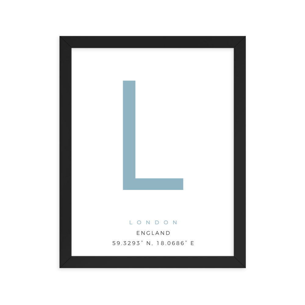 L of London - Text Framed Print