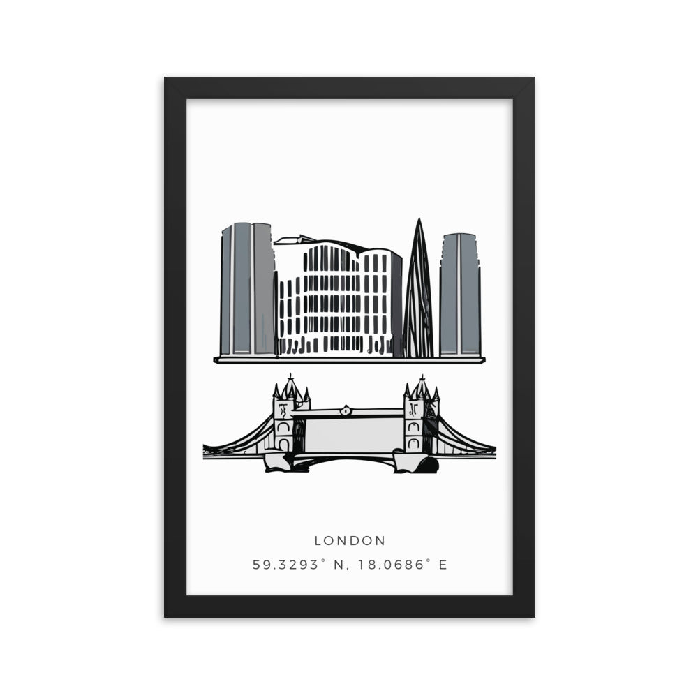 London - Sketched Frame Print