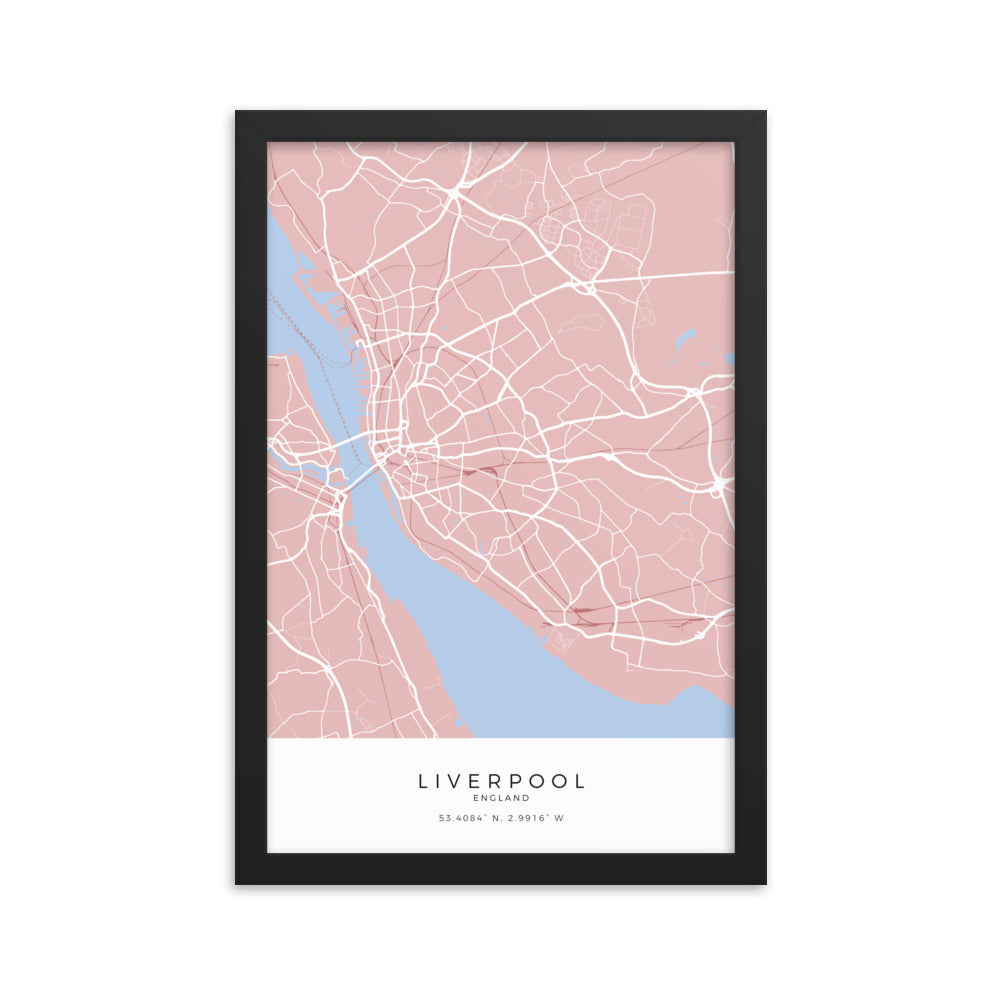 Map of Liverpool - Travel Wall Art