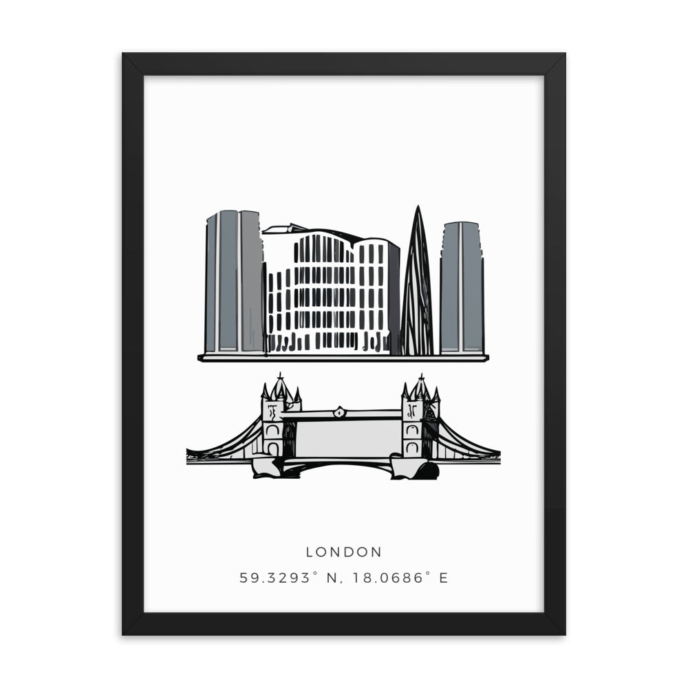 London - Sketched Frame Print