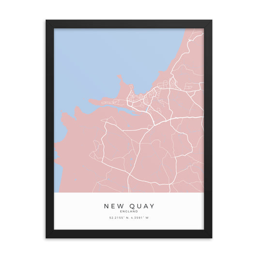 Map of Newquay - Travel Wall Art