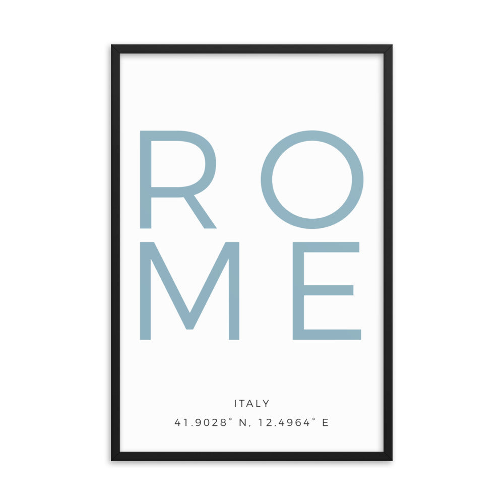 Rome - Text Based Framed Print