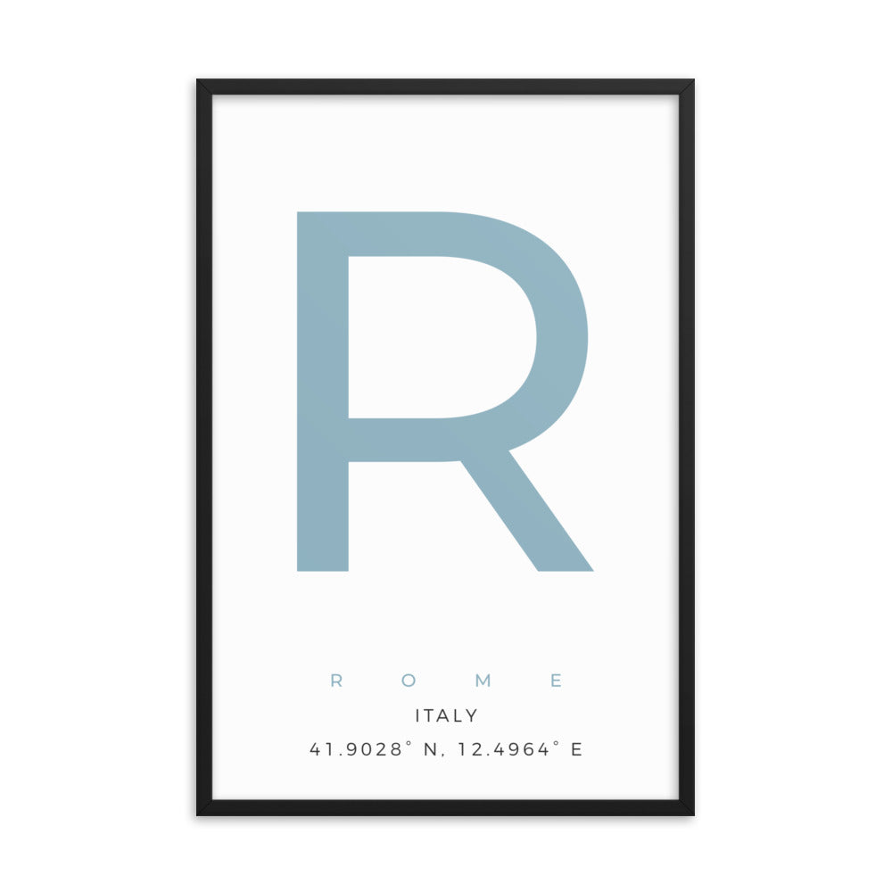 R for Rome - Text Framed Print