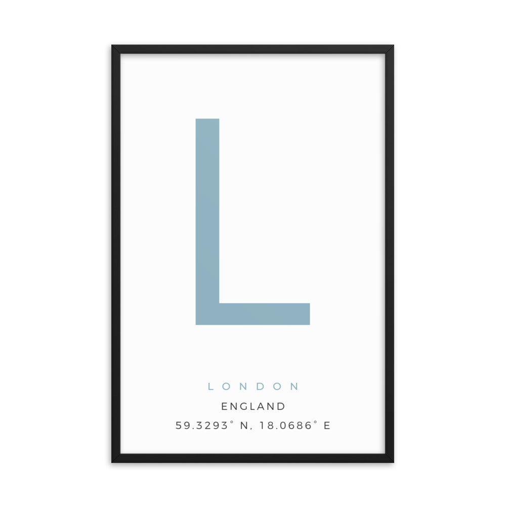 L of London - Text Framed Print