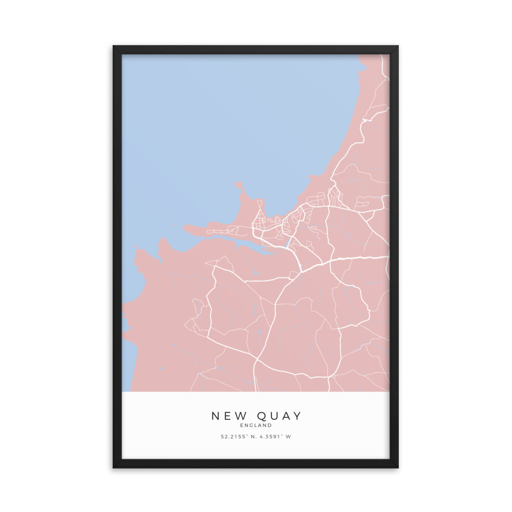 Map of Newquay - Travel Wall Art