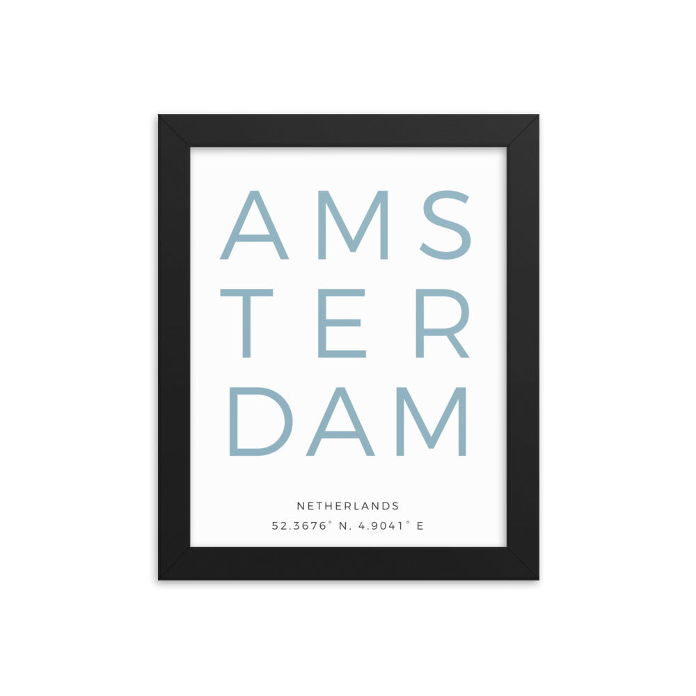 Amsterdam - Text Framed Print