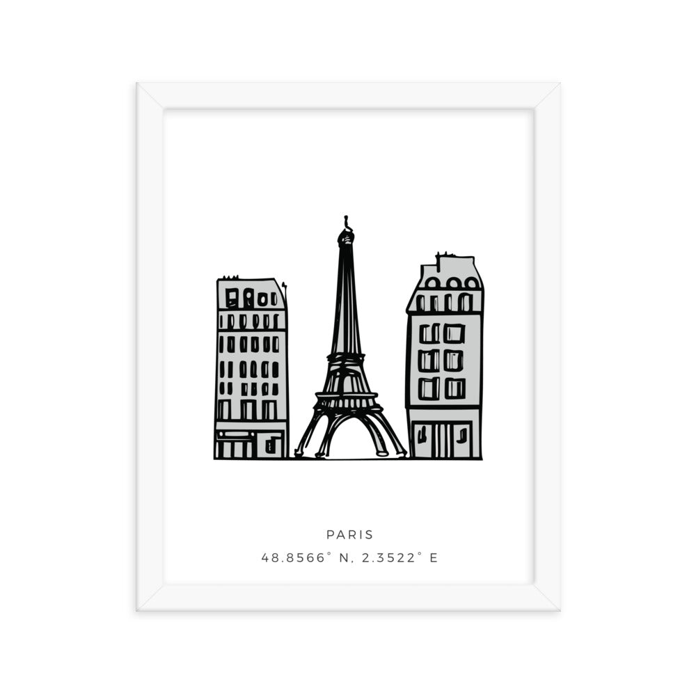 Paris - Sketched Framed Print