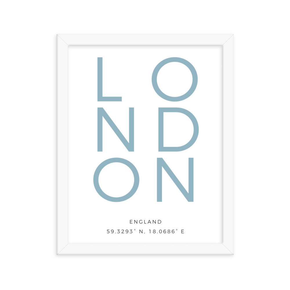 London - Text Framed Print