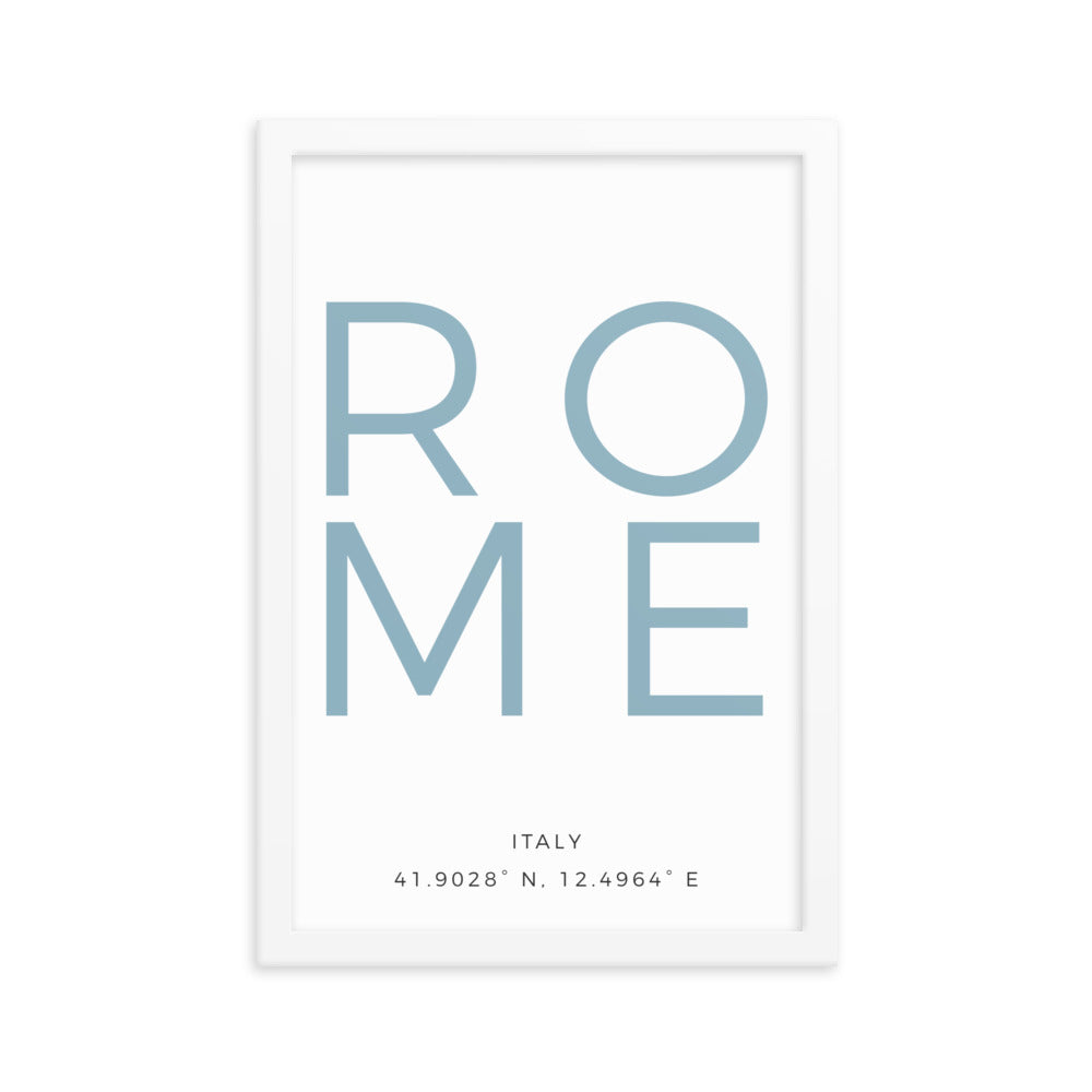 Rome - Text Based Framed Print