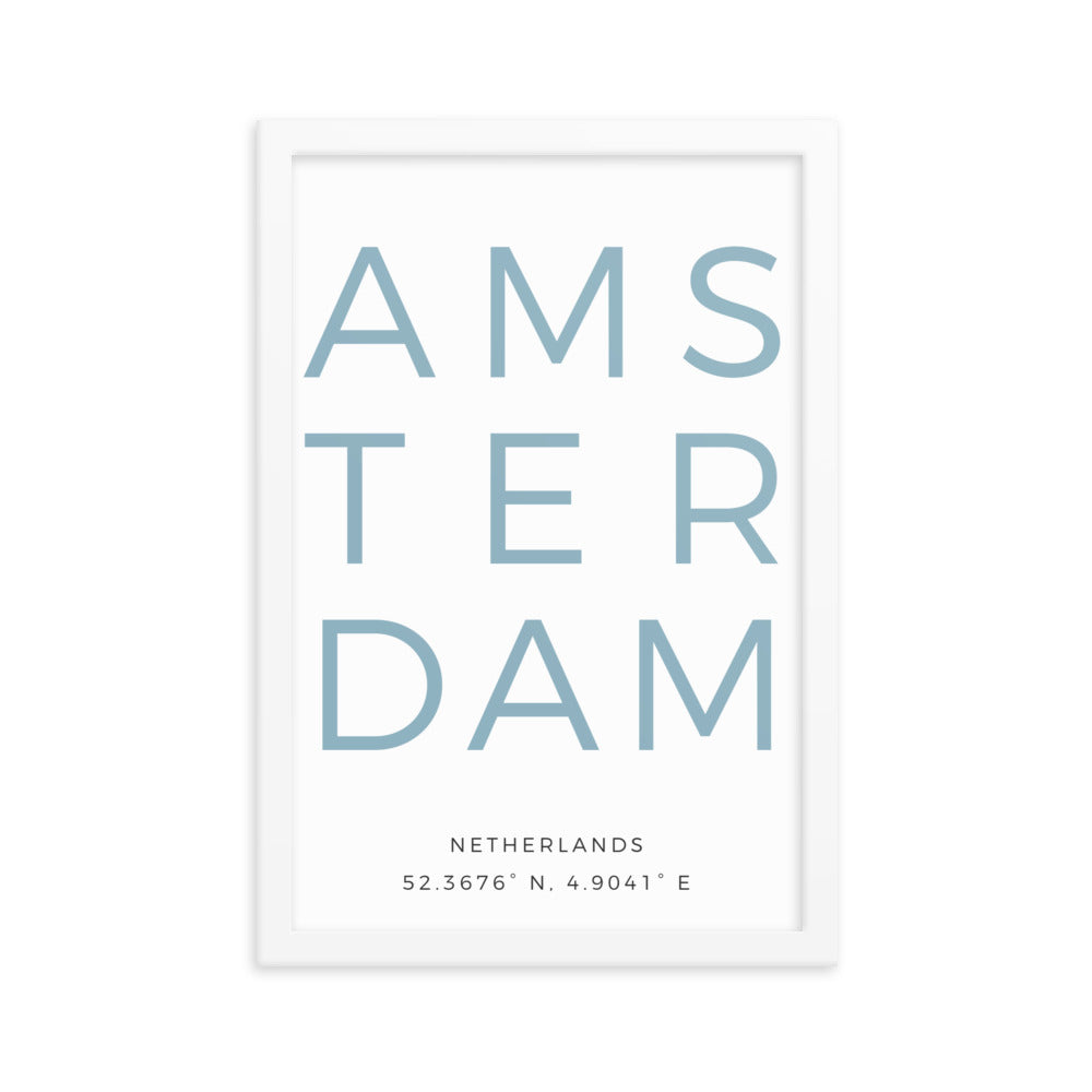 Amsterdam - Text Framed Print