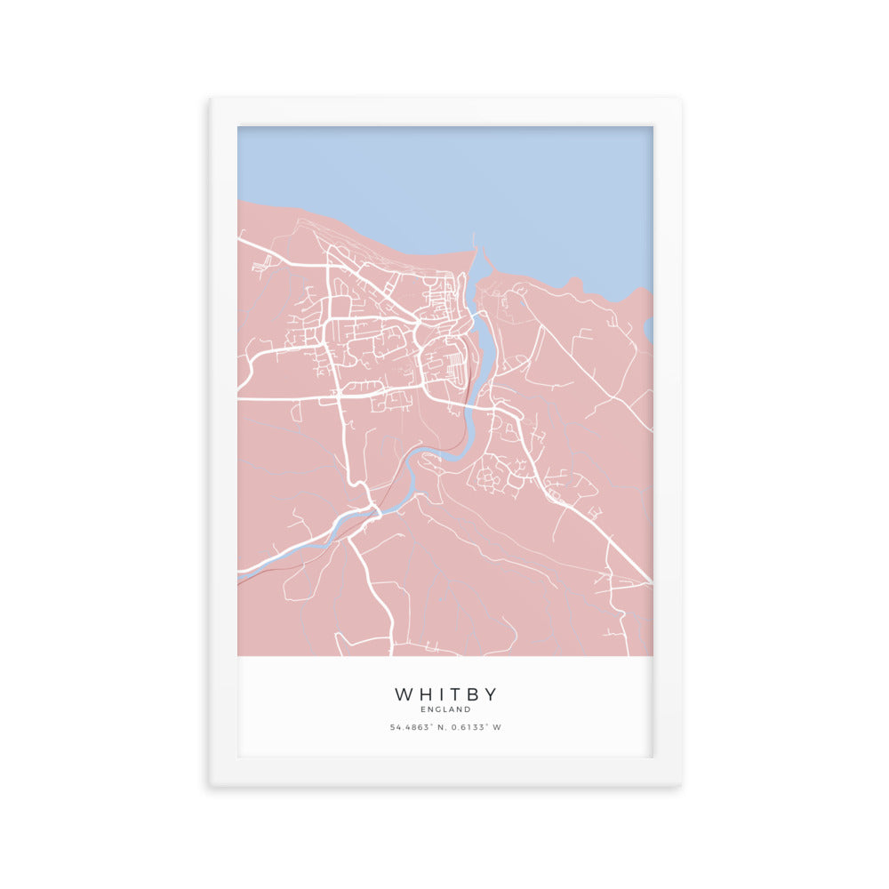 Map of Whitby - Travel Wall Art