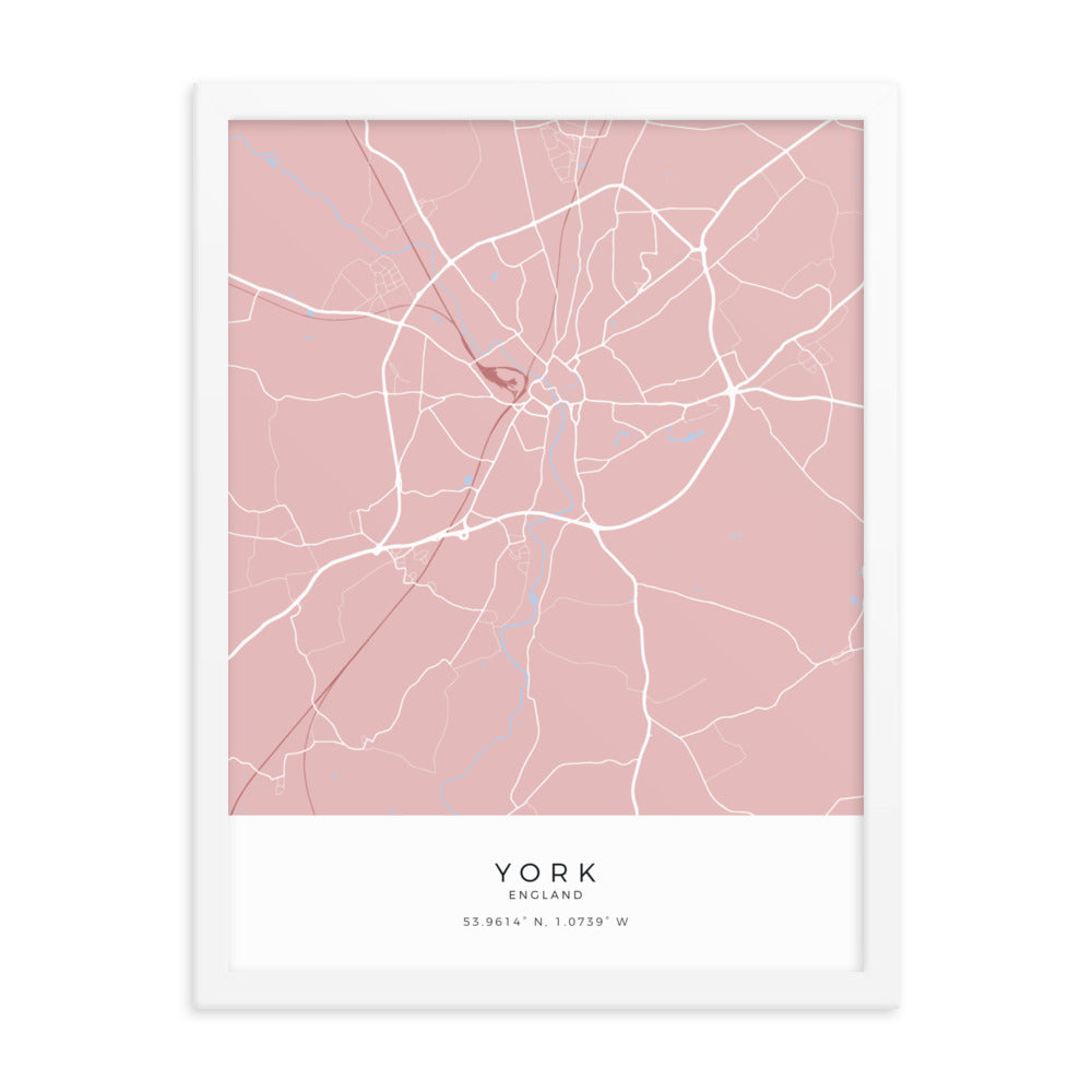 Map of York - Travel Wall Art