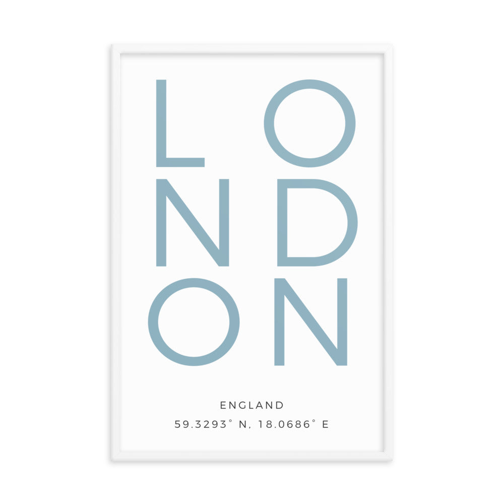 London - Text Framed Print