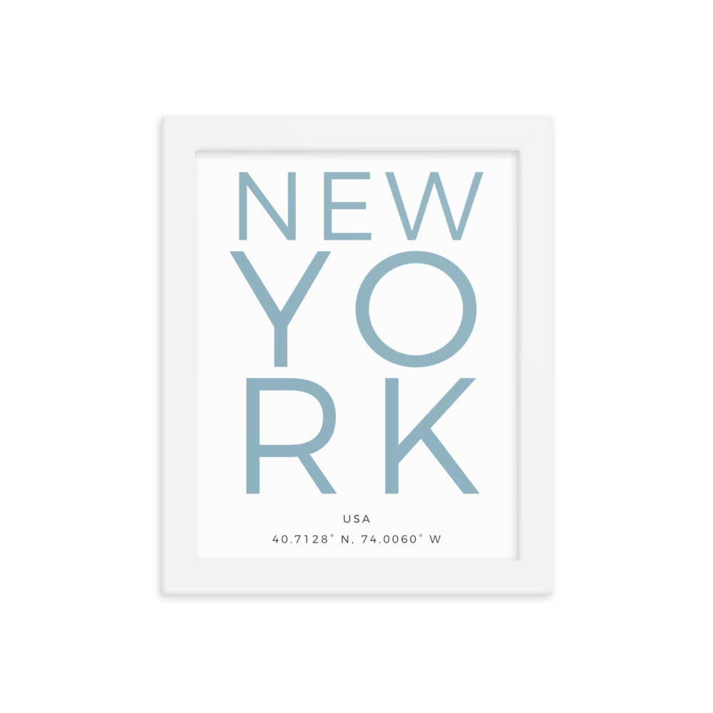 New York Text  - Framed Print