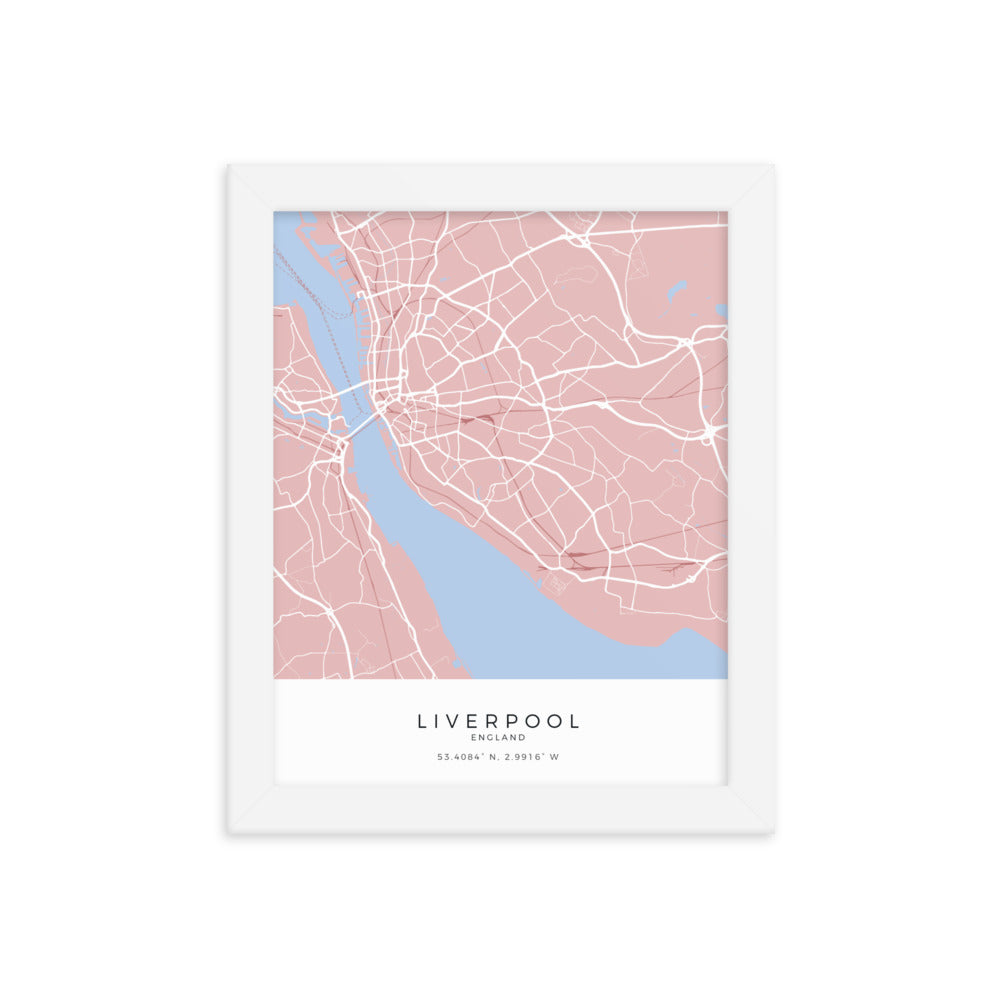 Map of Liverpool - Travel Wall Art