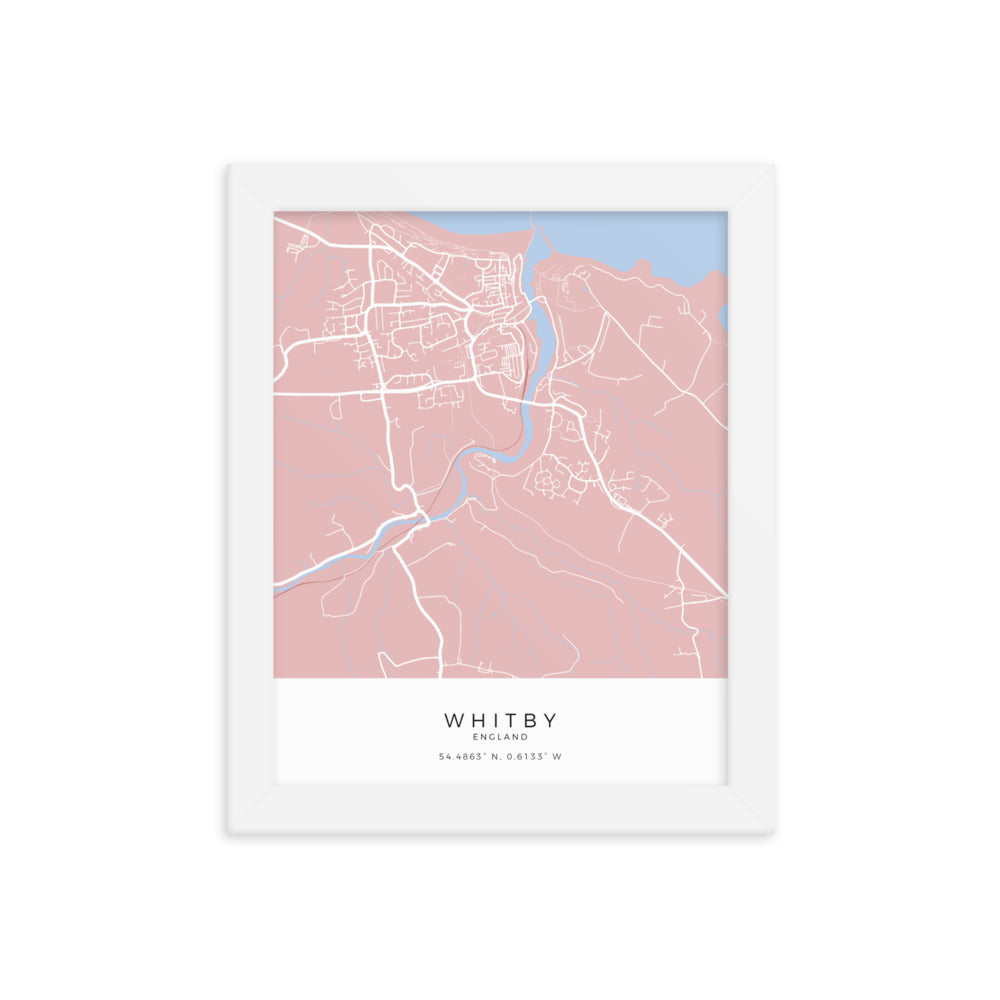 Map of Whitby - Travel Wall Art